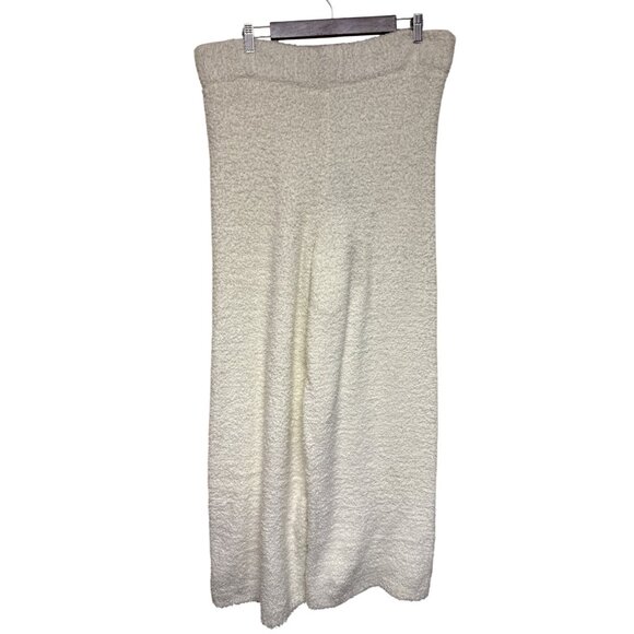 SKIMS Cozy Knit Pants Pull On Wide Leg Bone White Women's Plus Size 4X 5X NWT - Picture 3 of 9
